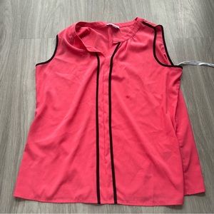 Pink and black Calvin Klein blouse